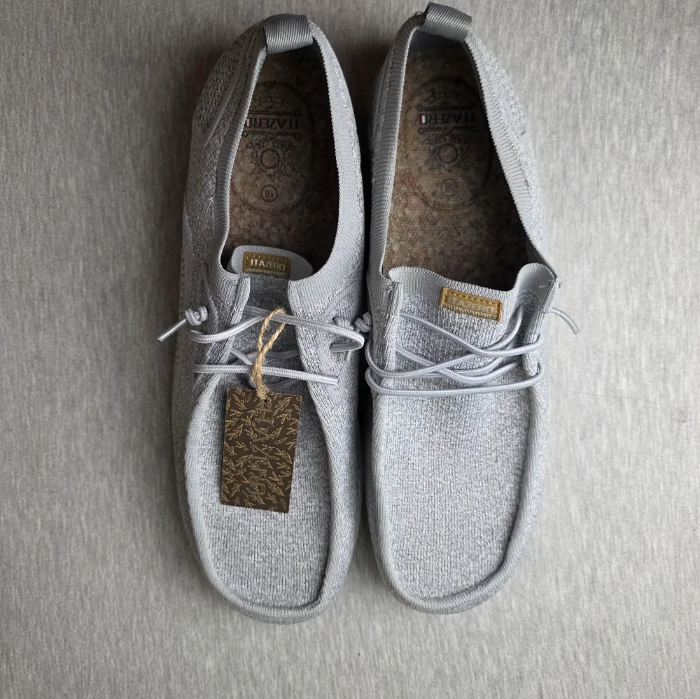Itazero Men's Light Gray Loafers Size 16
